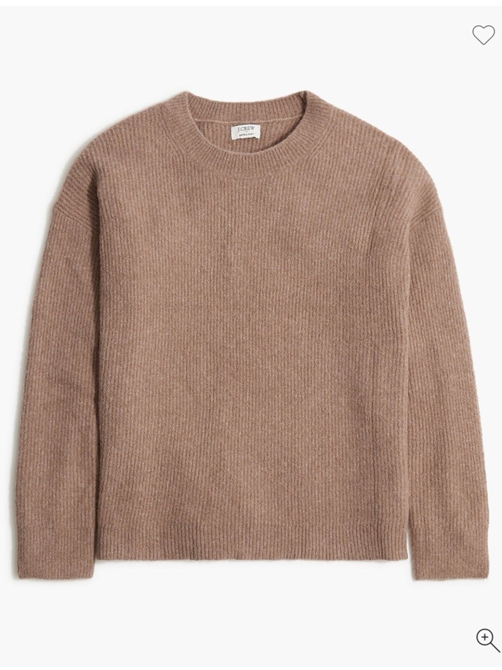 J. Crew Ribbed Boyfriend Crewneck Sweater